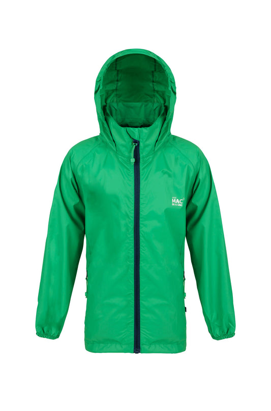 Origin Mini Packable Waterproof Kids Jacket - Pea Green