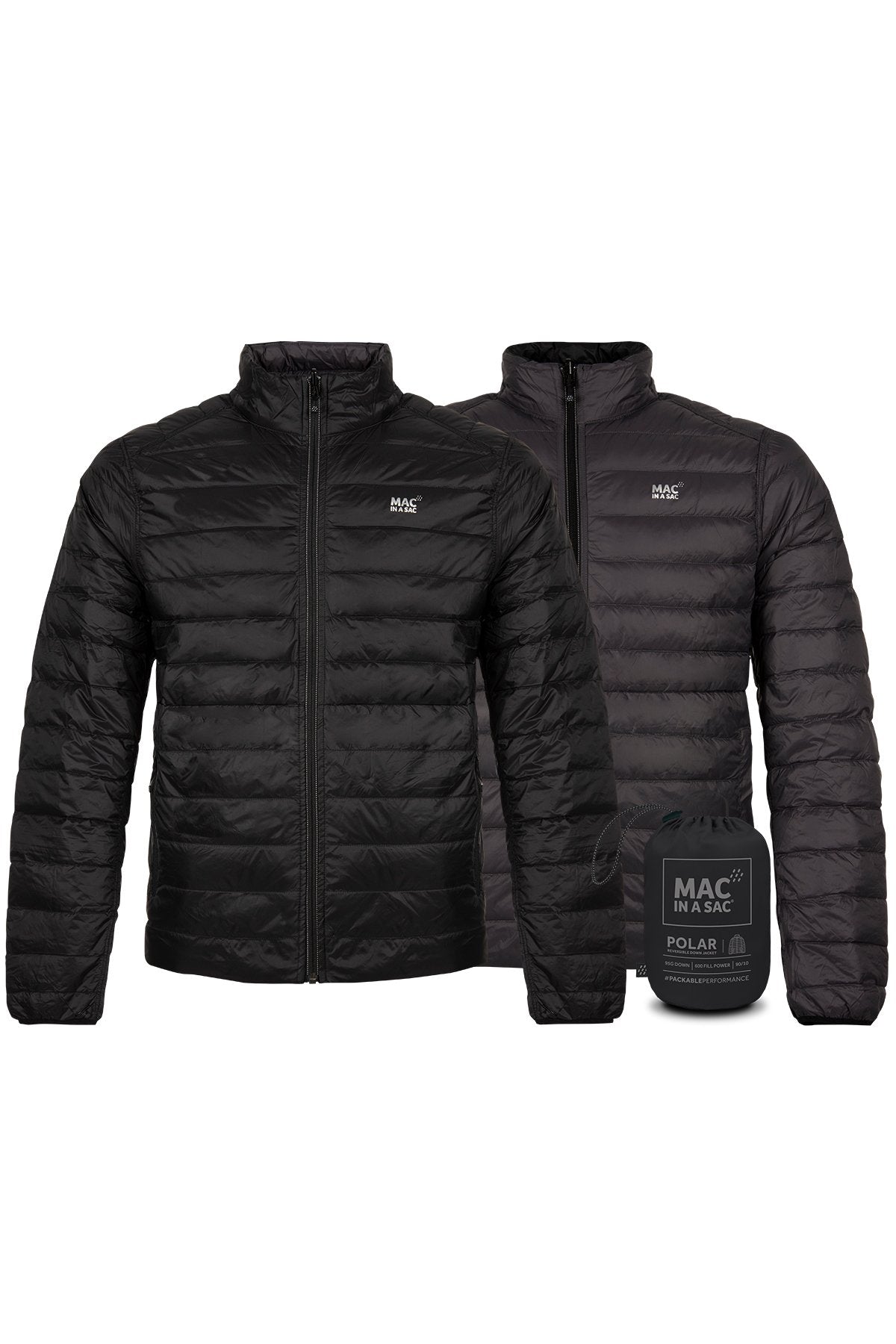 Polar - Packable Men's Down Jacket - Black Charcoal