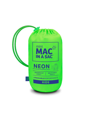 Origin Mini Packable Waterproof Kids Jacket - Neon Green