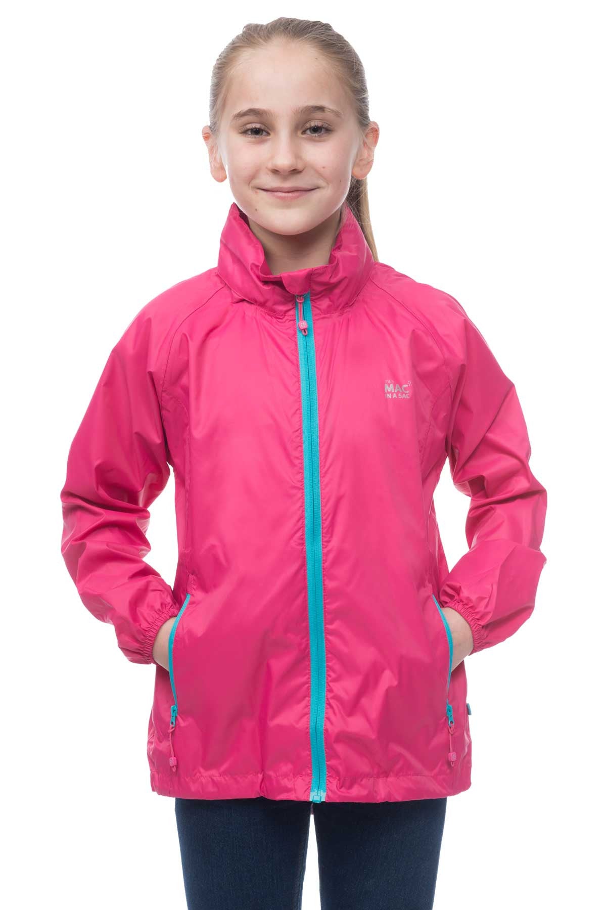 Mac in a Sac MINI Origin Waterproof Packaway Jacket in Fuchsia Pink